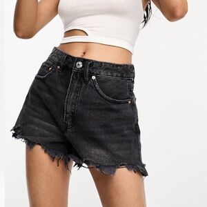 Stradivarius Denim Distressed Shorts
